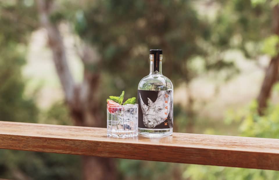 Kifaru gin, Ambleside distillers, Zoos SA, rhino conservation