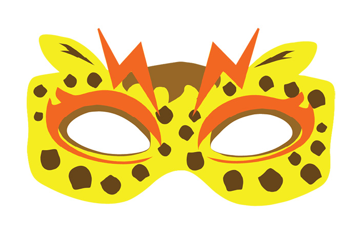 Giraffe kids mask with brown spots